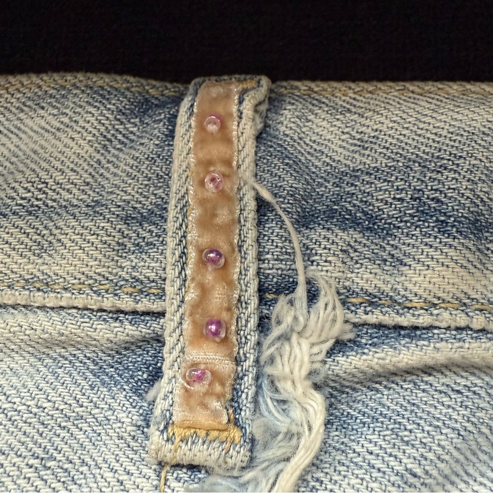 Vintage Y2K Guess Women's light Blue Denim mini Skirt size 24 - Picture 8 of 16